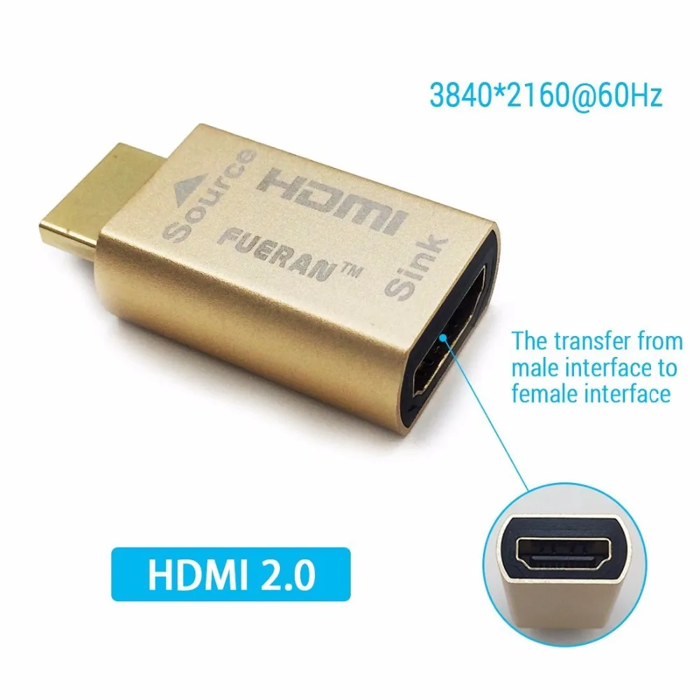 FUERAN HDMI Pass-Through EDID Emulator for use with video splitters, Switches and Extenders