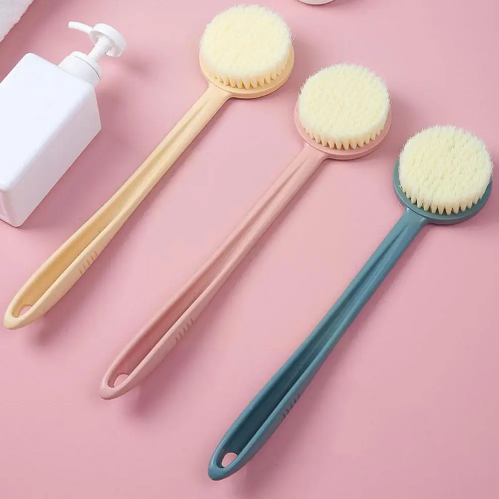 

1PC Natural Bristles Long-handled Wooden Shower Brush Body Brush Exfoliating Shower Massage Brush Dry Body X7Q8