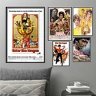 Постеры и принты с изображением короля кунг-фу Брюса Ли, Картина на холсте, Настенная картина, ВИНТАЖНЫЙ ПЛАКАТ, декоративный Декор для дома