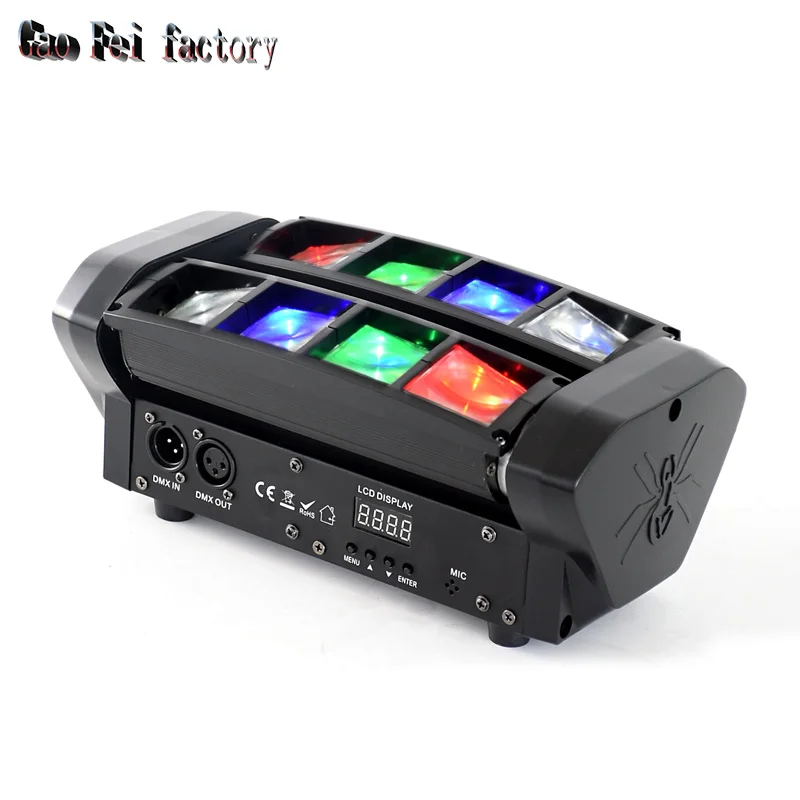 Светодиодный сценический светильник DMX с вращающейся головкой миниатюрный луч