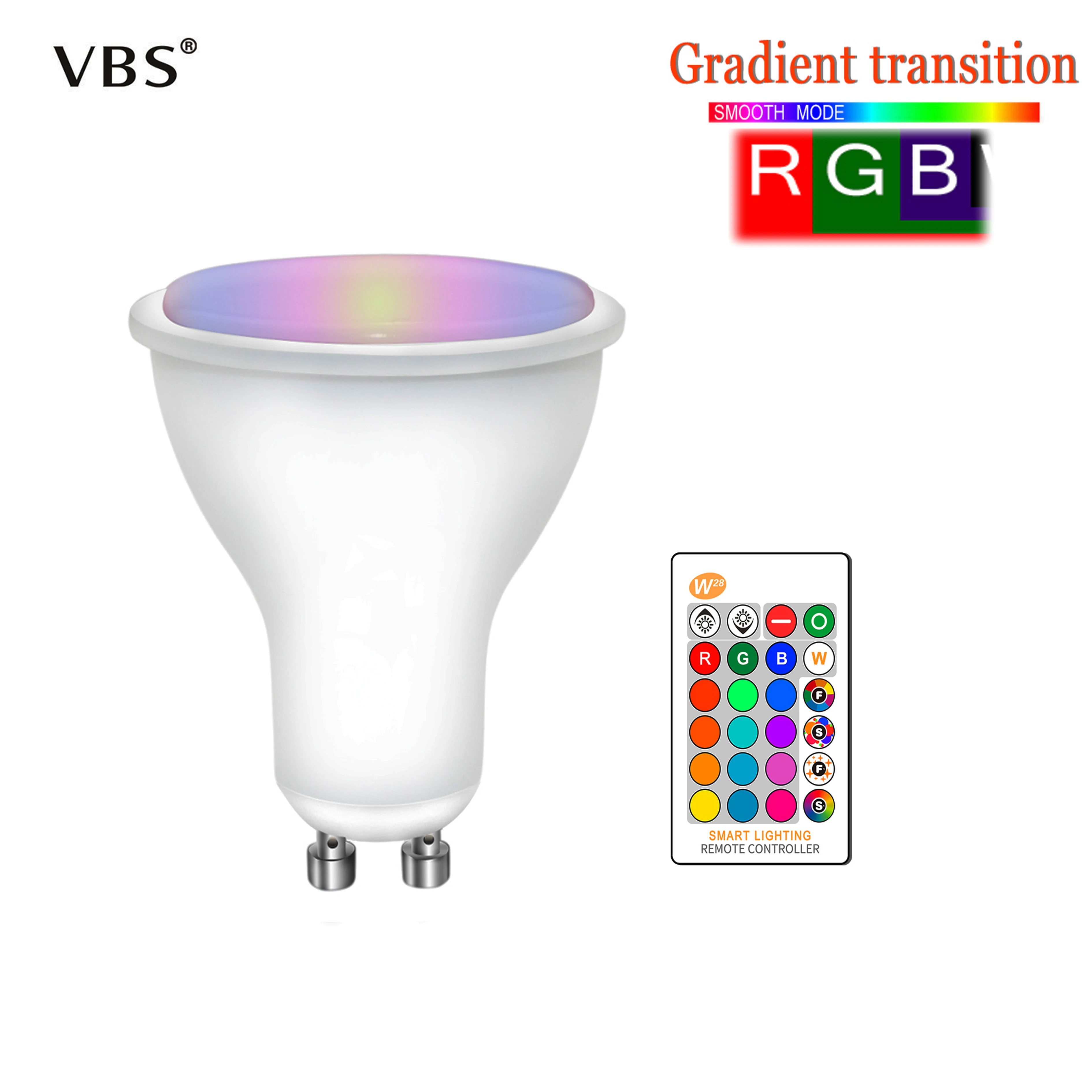 Фсветильник Светодиодный точечный 8 Вт RGB цоколь лампы GU10 SMD 5050 16