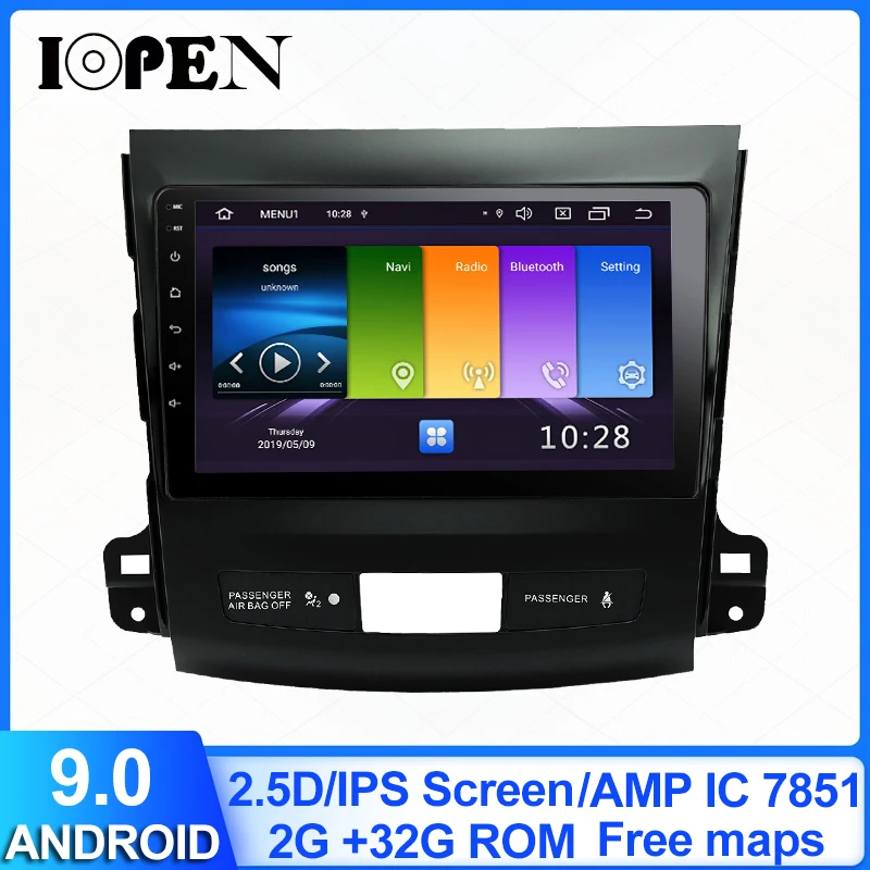 IOPEN Android 9 0 автомобильный dvd gps Мультимедийный проигрыватель для Mitsubishi Outlander xl 2