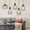 FRLED модная винтажная проволока лампа клетка DIY Абажур В индустриальном стиле Лампа защитная клетка абажур для лампы классический черный скандинавский чехол для лампы