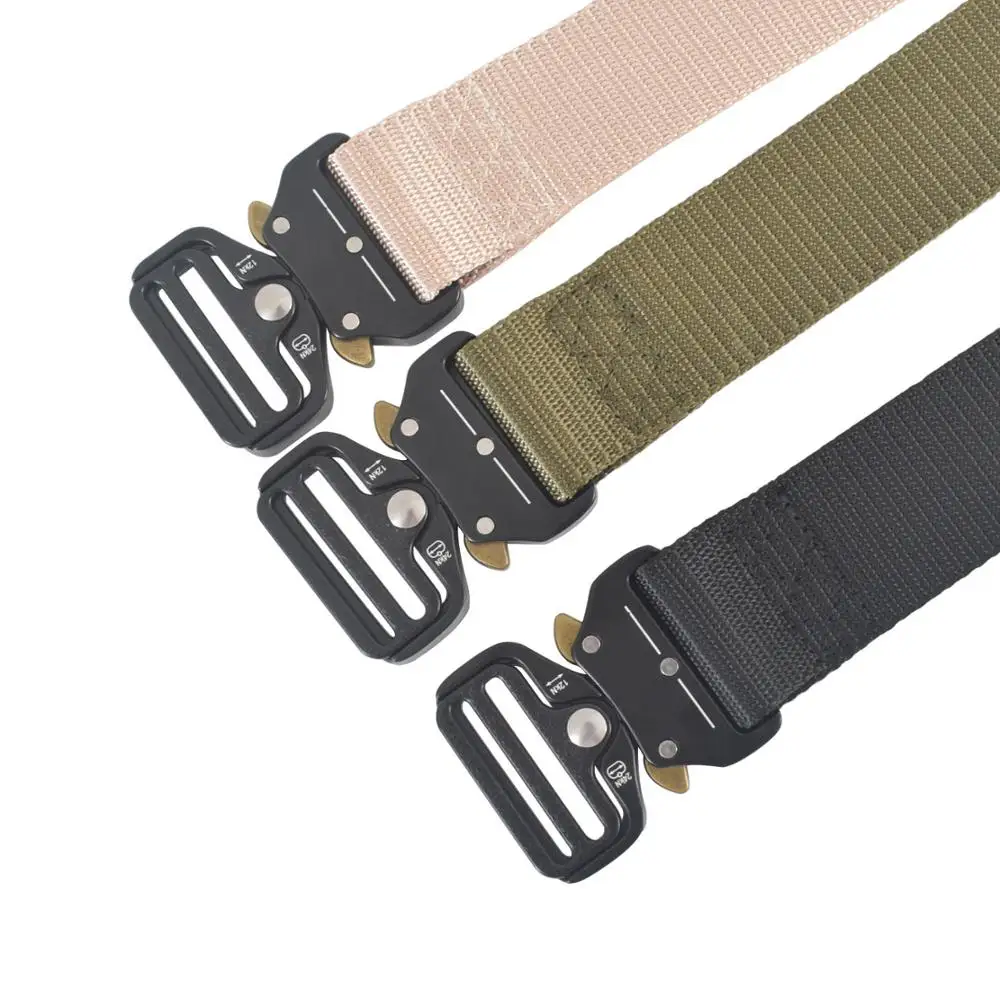 

Adjustable Tactical Belt Heavy Duty Military Belt Nylon Waist Belt with Metal Buckle Training Hunting Accessories