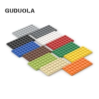 guduola small particle plate 4x8 3035 moc assembly building block parts foundation plate low board low brick 10 pcslot