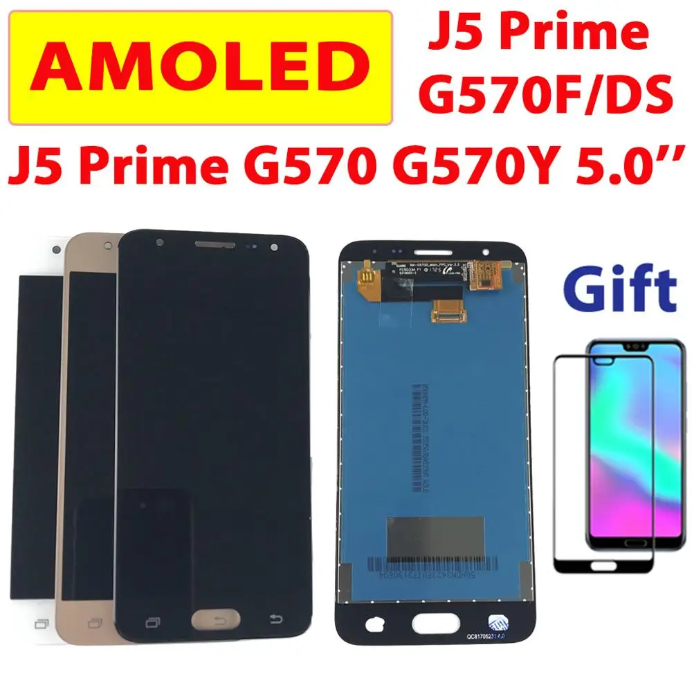 ЖК дисплей AMOLED диагональю 5 0 дюйма для Samsung Galaxy J5 Prime G570 в сборе сенсорный экран On5