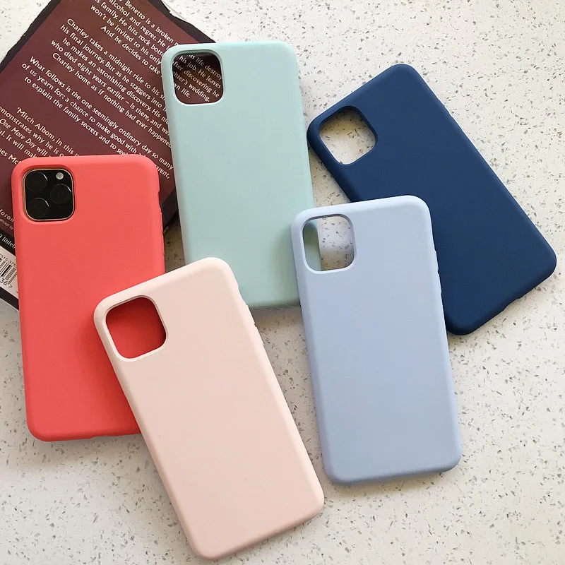 

Liquid Silicone Case For iPhone 11 Case Full Body Protection Shockproof Cover For iPhone 6 7 8 Plus X XR XS Max Gel Rubber Case