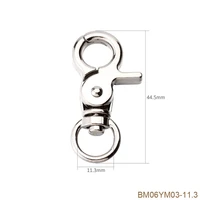 50pcs zinc alloy nickel plated snap hook key chain for diy bm06ym03