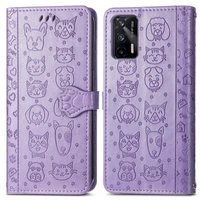 cat and dog pattern phone case for oppo realme gt neo filp leather case for oppo realme gt neo case for realme gt neo cover 6 43