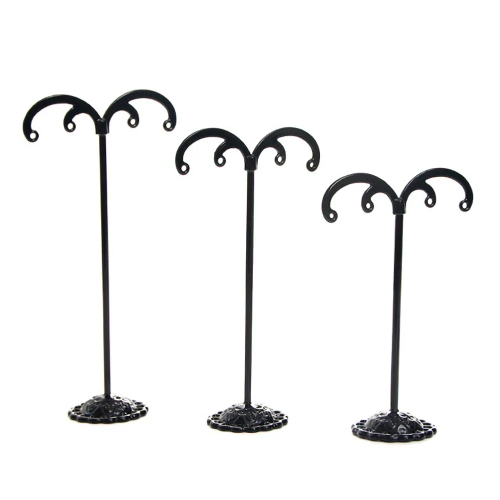 

3pcs Jewelry Holder Store Iron Plating Bracelet Necklace Home Classical Ring Decorative Anti-fall Rack Display Hanger Stand