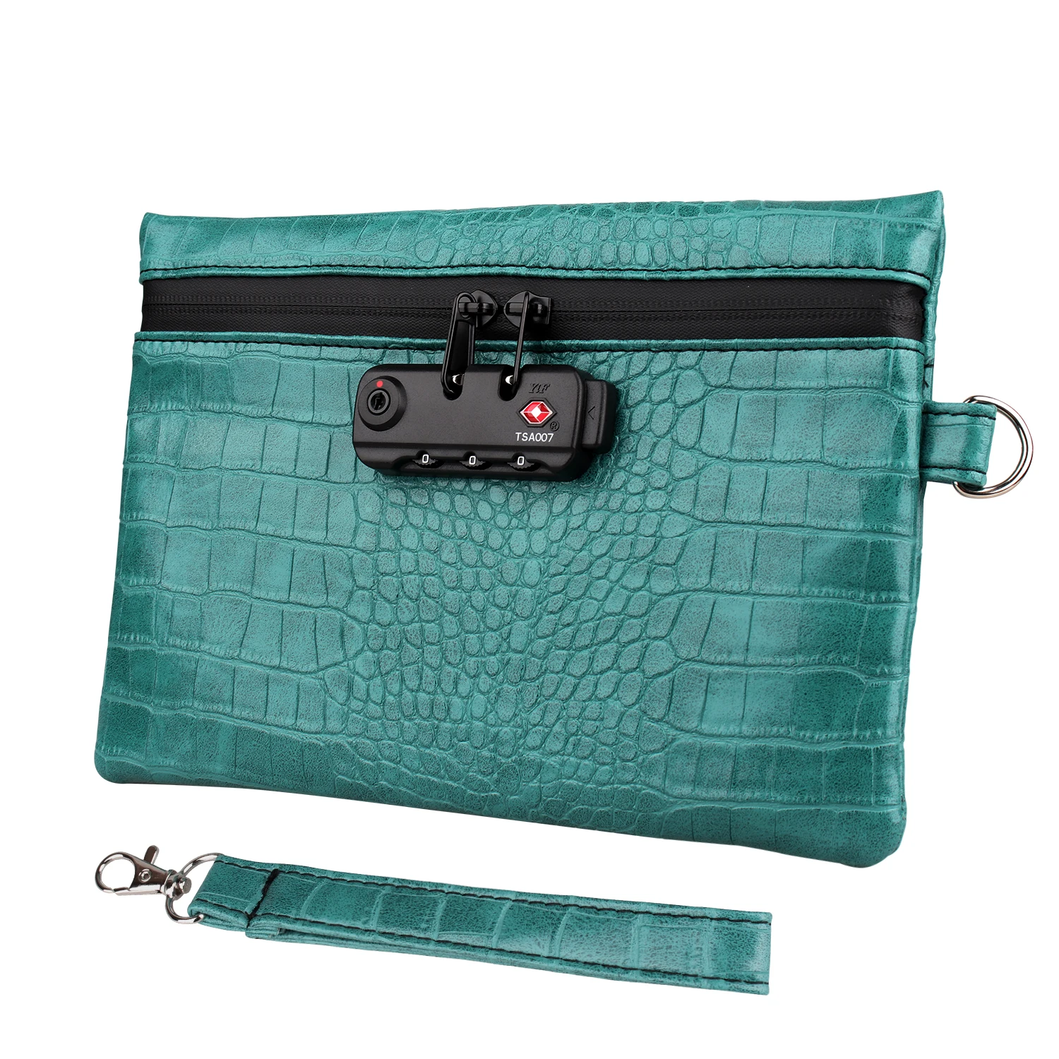 

FIREDOG Smoking Smell Proof Bag with Combination Lock Carbon Lined Tobacco Pouch Leather Herb Odor Proof Stash Container Case