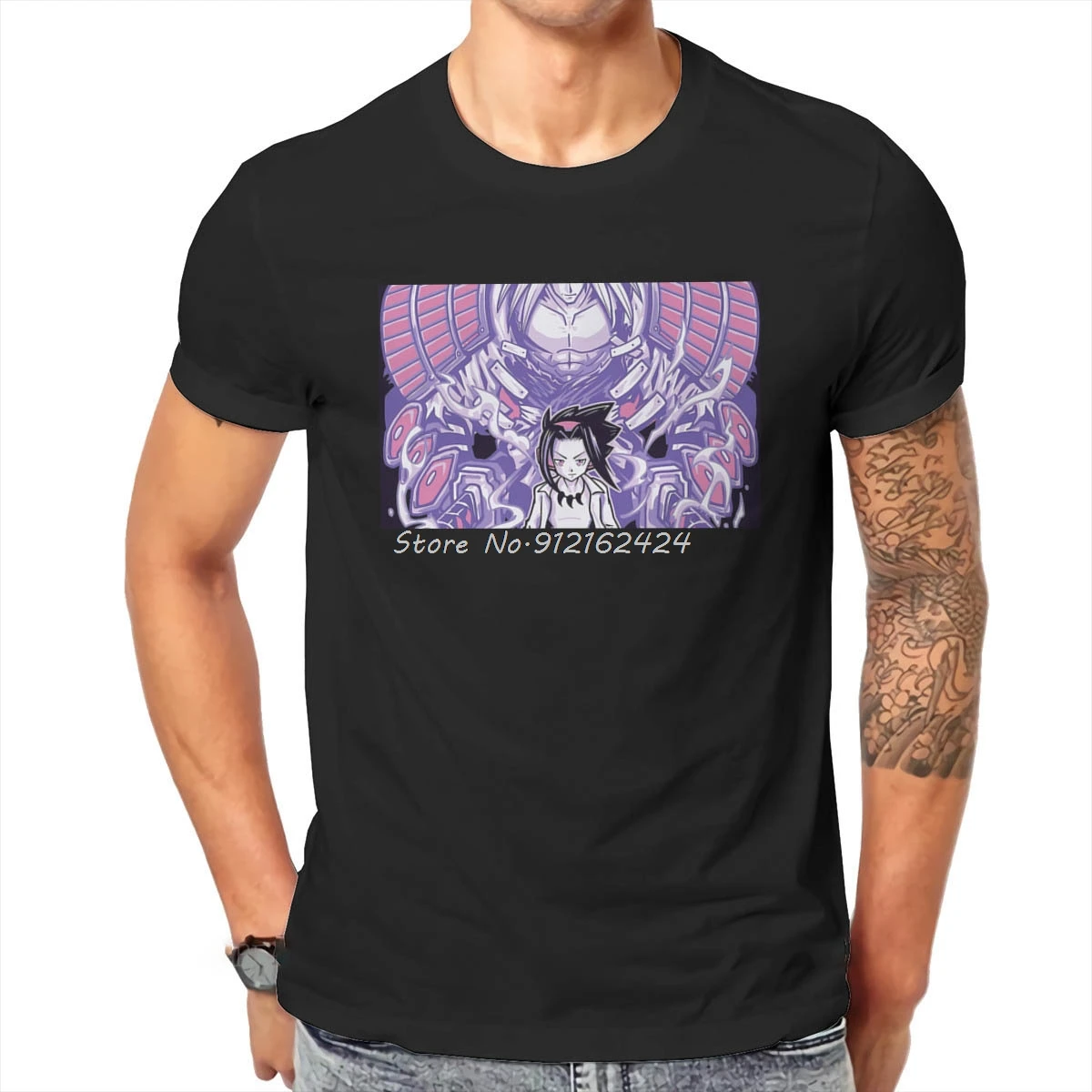 

SHAMAN KING Shaman King Hardcover Journal Tshirt Vintage Alternative Men's Clothing Tops Loose Cotton O-Neck T Shirt