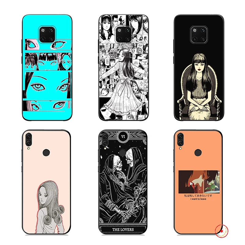 Junji Ito horror Anime Soft Silicone Case for Huawei Honor 10 9X 9 8 8X Lite 7X 7C 7A 6A Note |