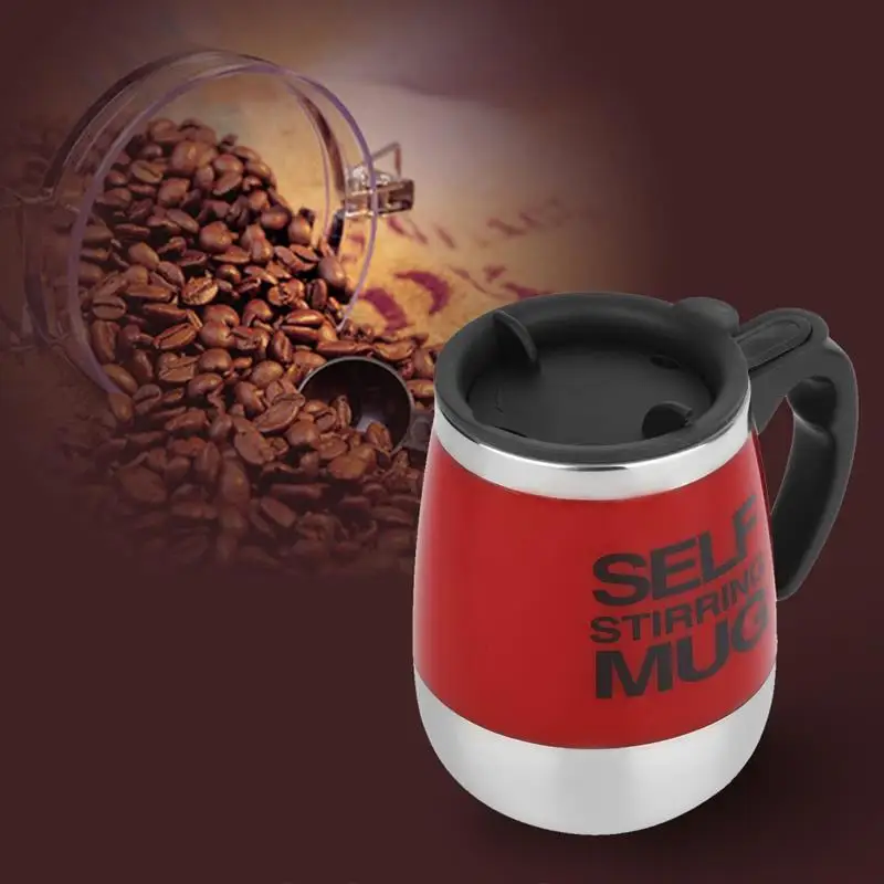 450ml Coffee Mug Creative Stainless Steel Automatic Mixing Cup With Lid Mix Bottle Double Insulated Self Stirring | Дом и сад