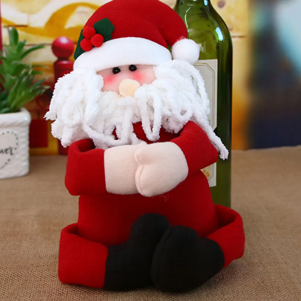 Домашняя праздничная одежда объятия бутылки держать крышки крышка для с красным