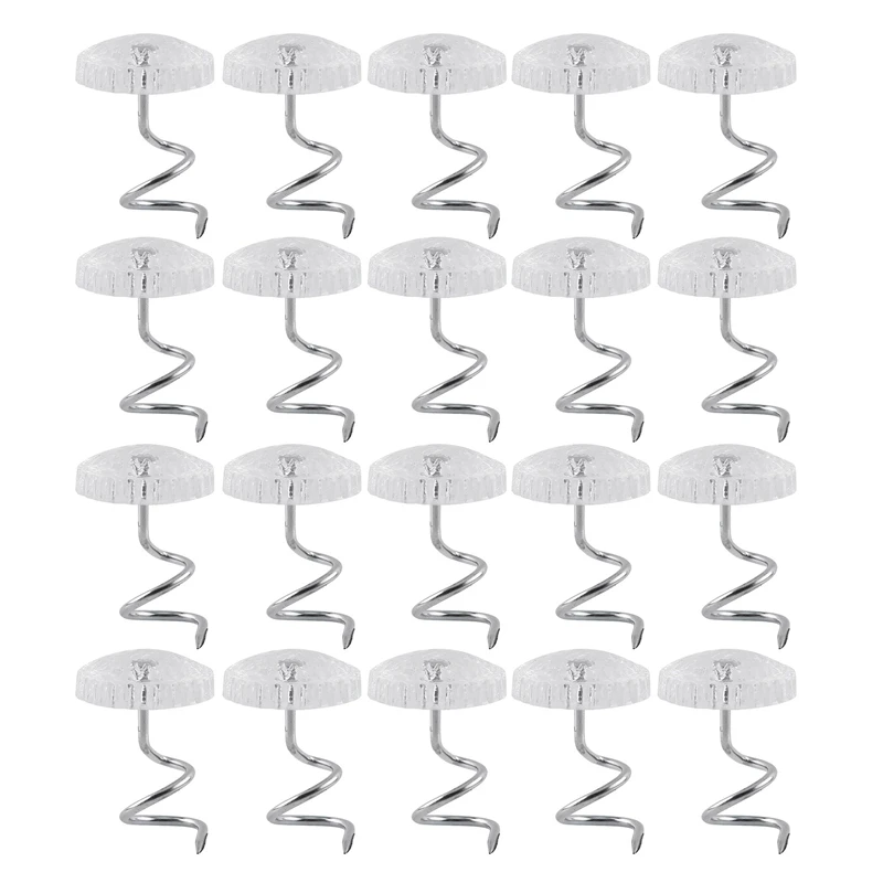 

Upholstery Twist Pins, Clear Heads Bed Skirt Pins For Sofa Covers Slipcovers Arm Armrest Covers(20 / Box)