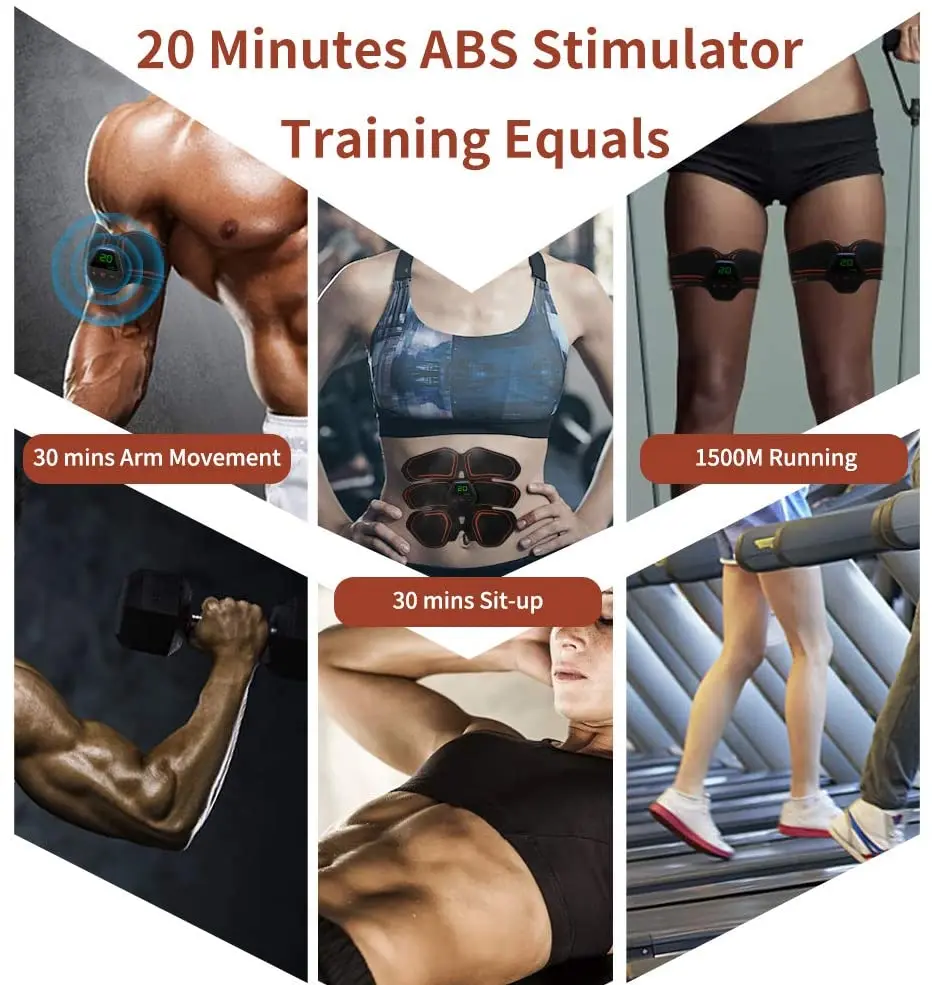 Электрический стимулятор мышц брюшного пресса и ягодиц, EMS, ABS, для домашнего использования, с вибрацией для похудения тела, для мужчин и женщин.