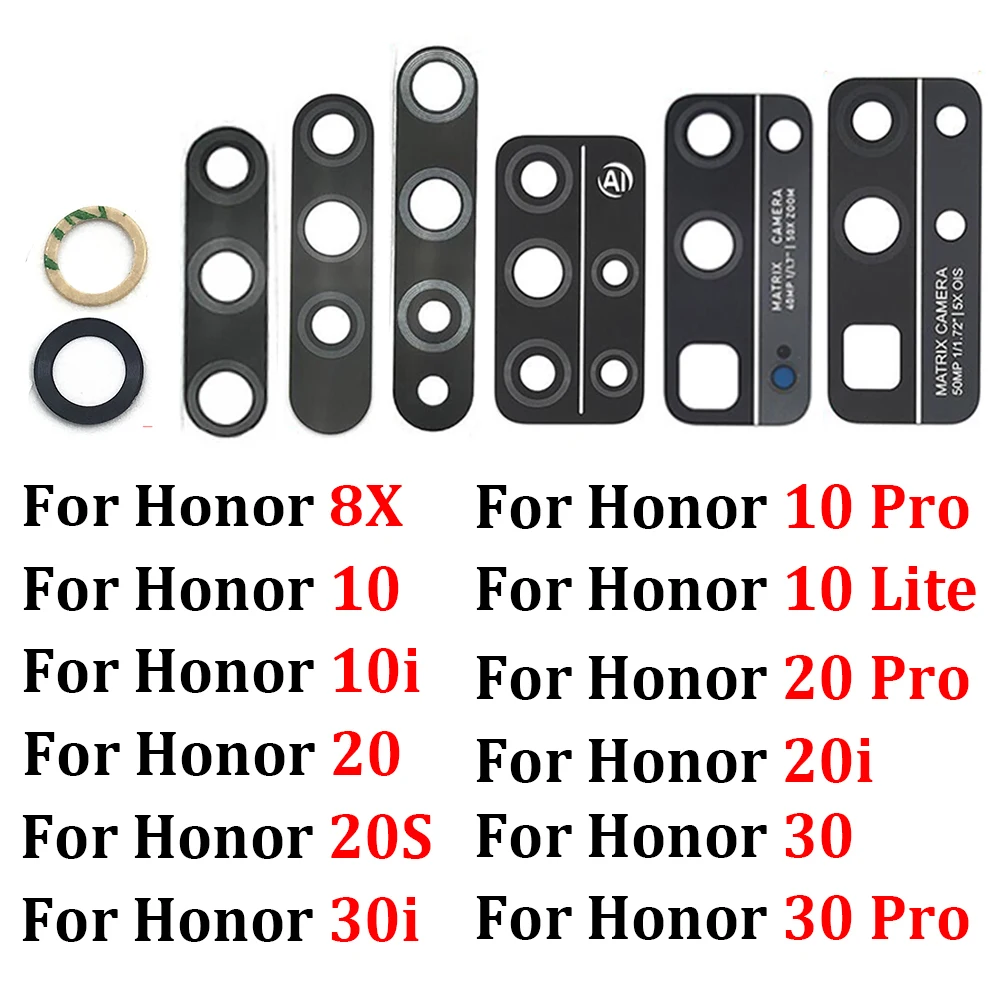 Новинка для Huawei Honor 8X 10 10i 20 20i 20s 30 30s Pro Lite запасная задняя камера стеклянный