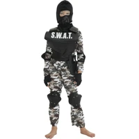 kids halloween cosplay costume for boys swat commander child special forces costume children army christmas carnival party