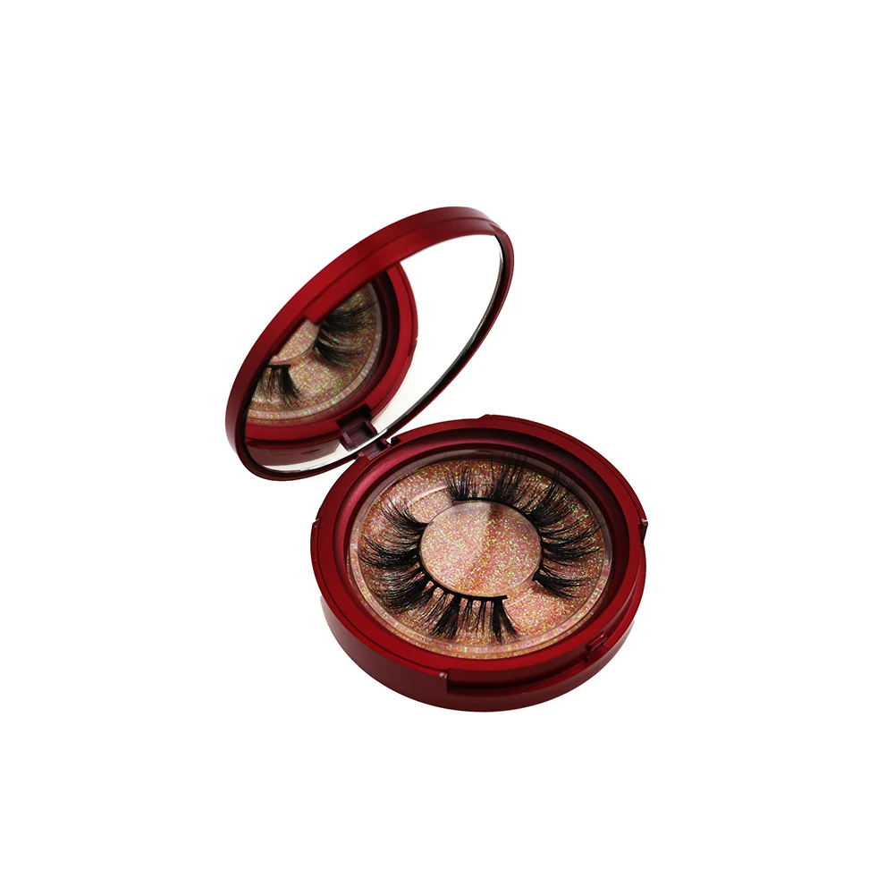 Индивидуальная упаковка для ресниц круглая шкатулка с зеркалом Создайте свой