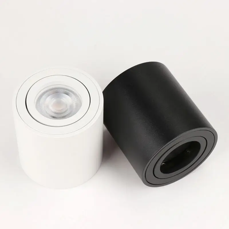 Регулируемый светодиодный круглый Точечный светильник GU10 с поверхностным