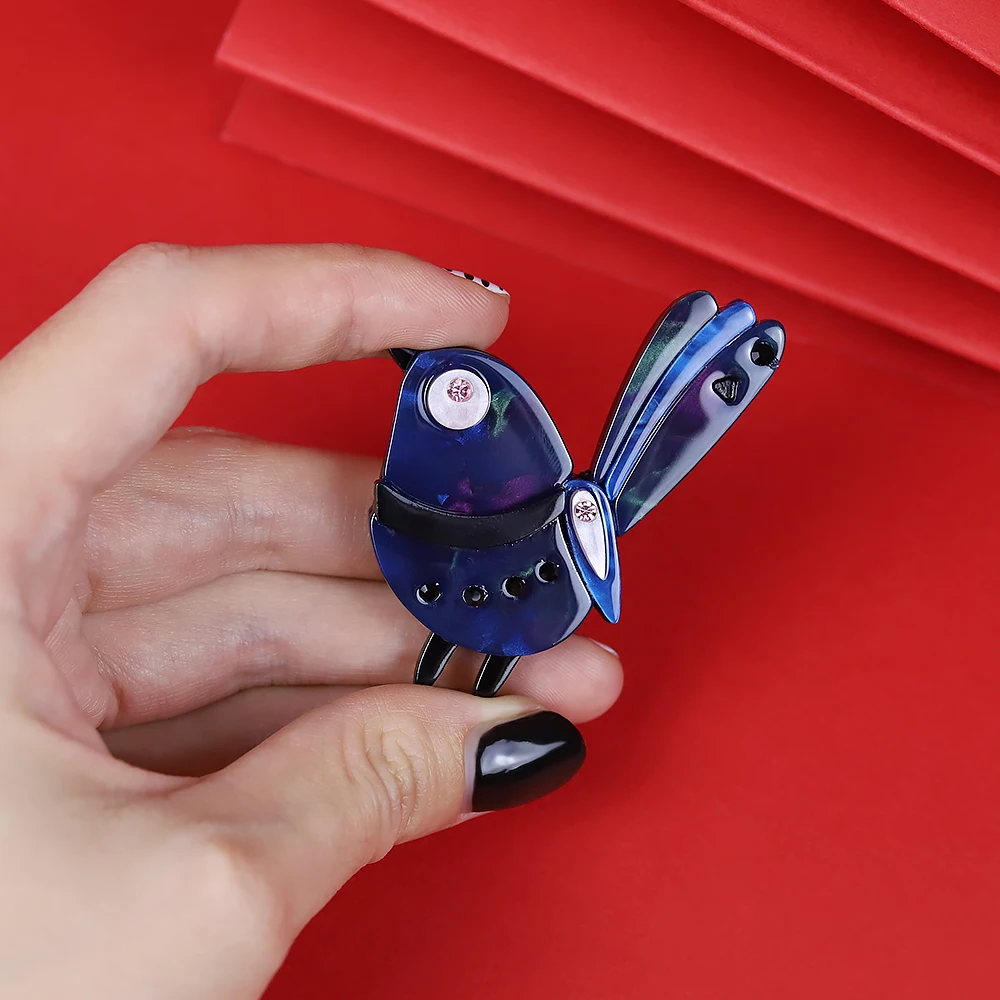 Детская/женская брошь в форме птицы из натурального акрила | Украшения и