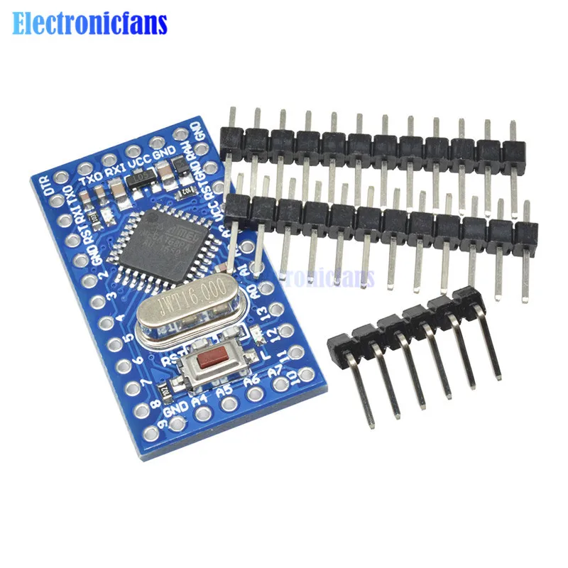 1 шт. Pro Mini Atmega168 мини ATMEGA168 Кристалл осциллятор плата модуль 16 м 5 В для Arduino Nano Заменить Atmega328 Лидер продаж