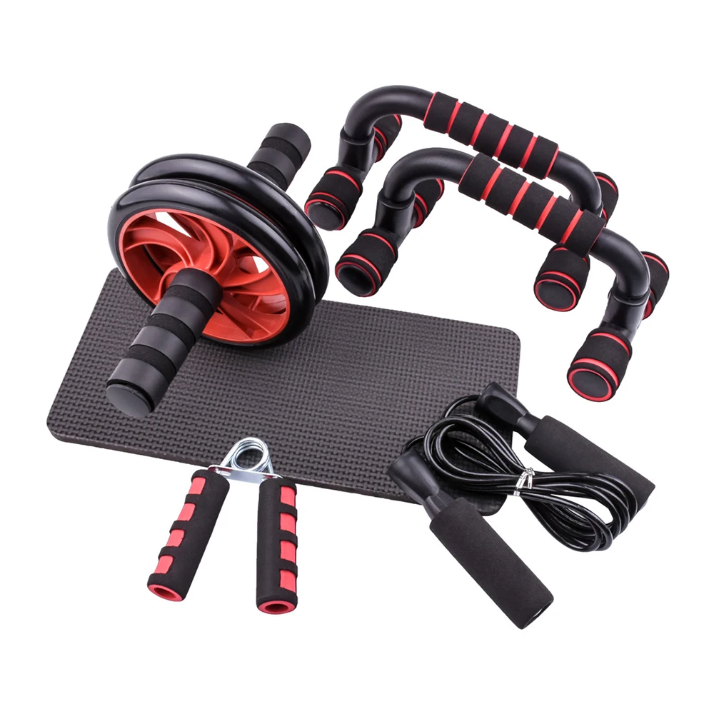 

Resistance Bands Push Up Stand Bar Abdominal Wheel AB Roller Jump Rope Grip Strength Exercise Home Gym Fitness Muscle Trainer