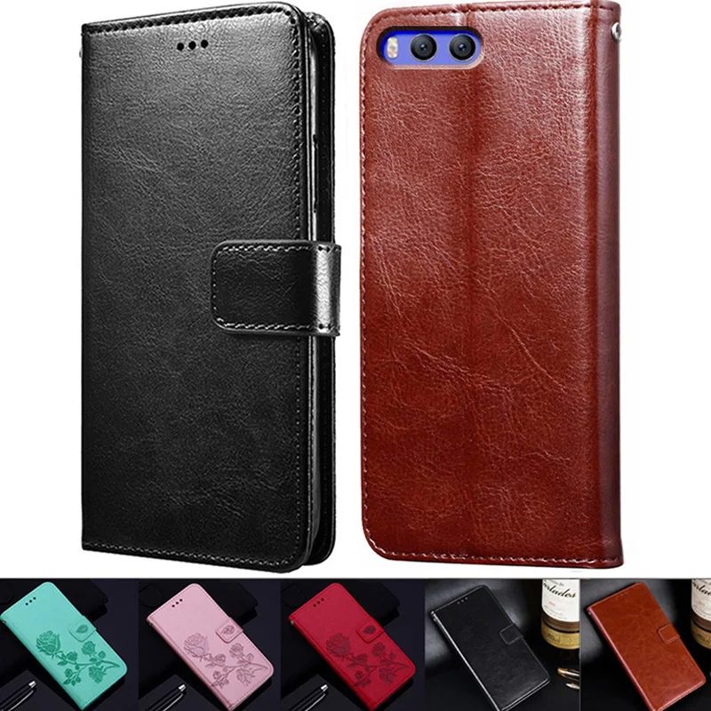 Кожаный чехол-кошелек с откидной крышкой и магнитной застежкой для телефона Xiaomi