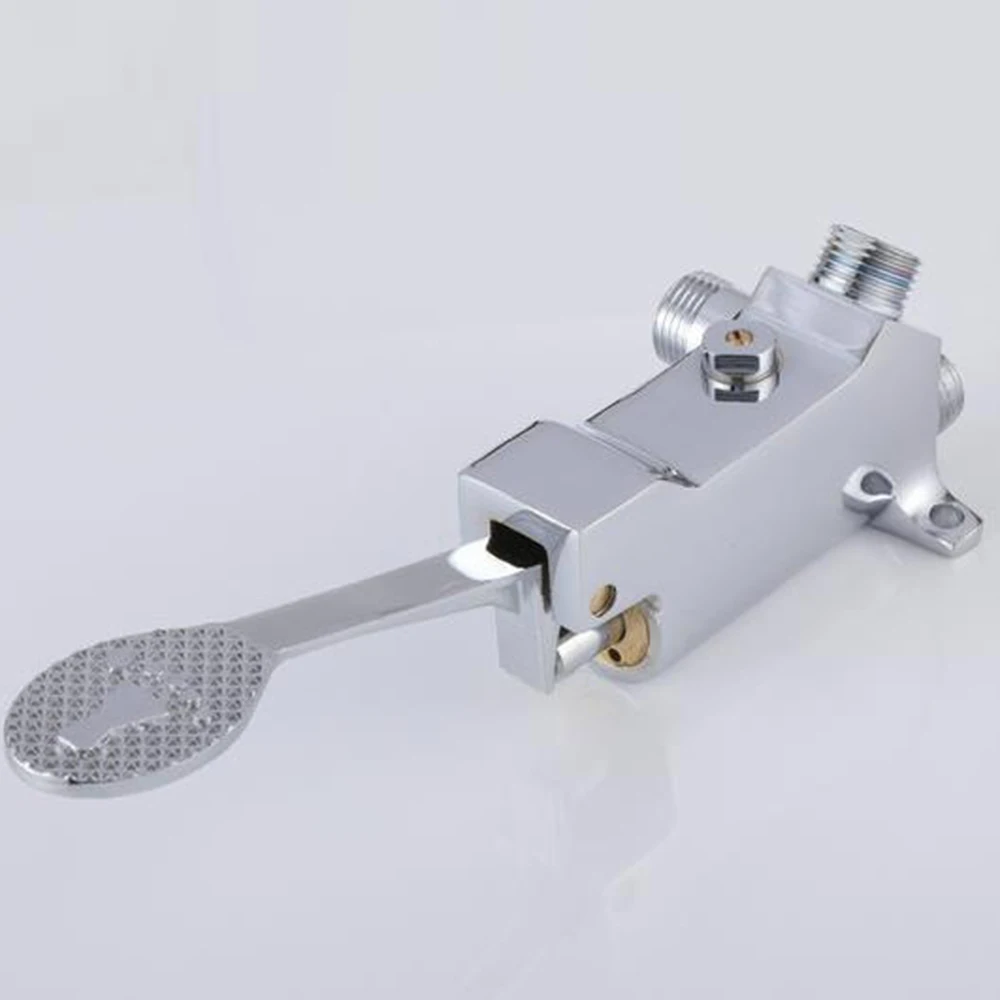 

Foot Pedal style Taps Control Switch Valve Faucet Copper Basin Hot/Cold Water