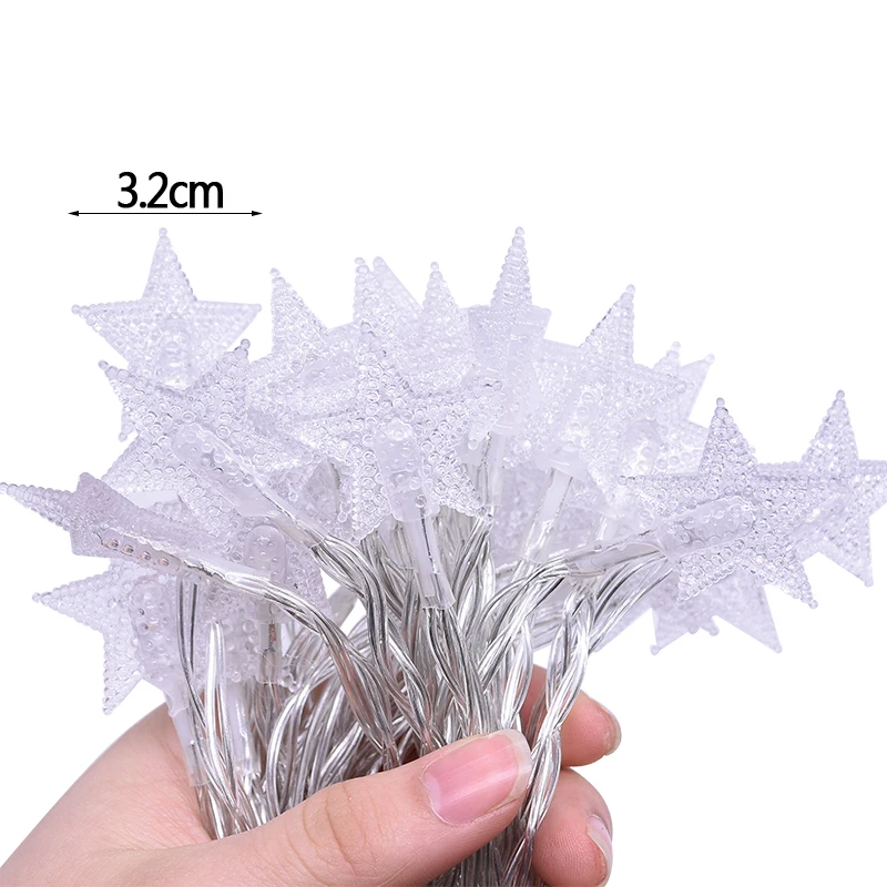 СВЕТОДИОДНАЯ Гирлянда в виде звезд теплый белый свет гирлянда сделай сам для