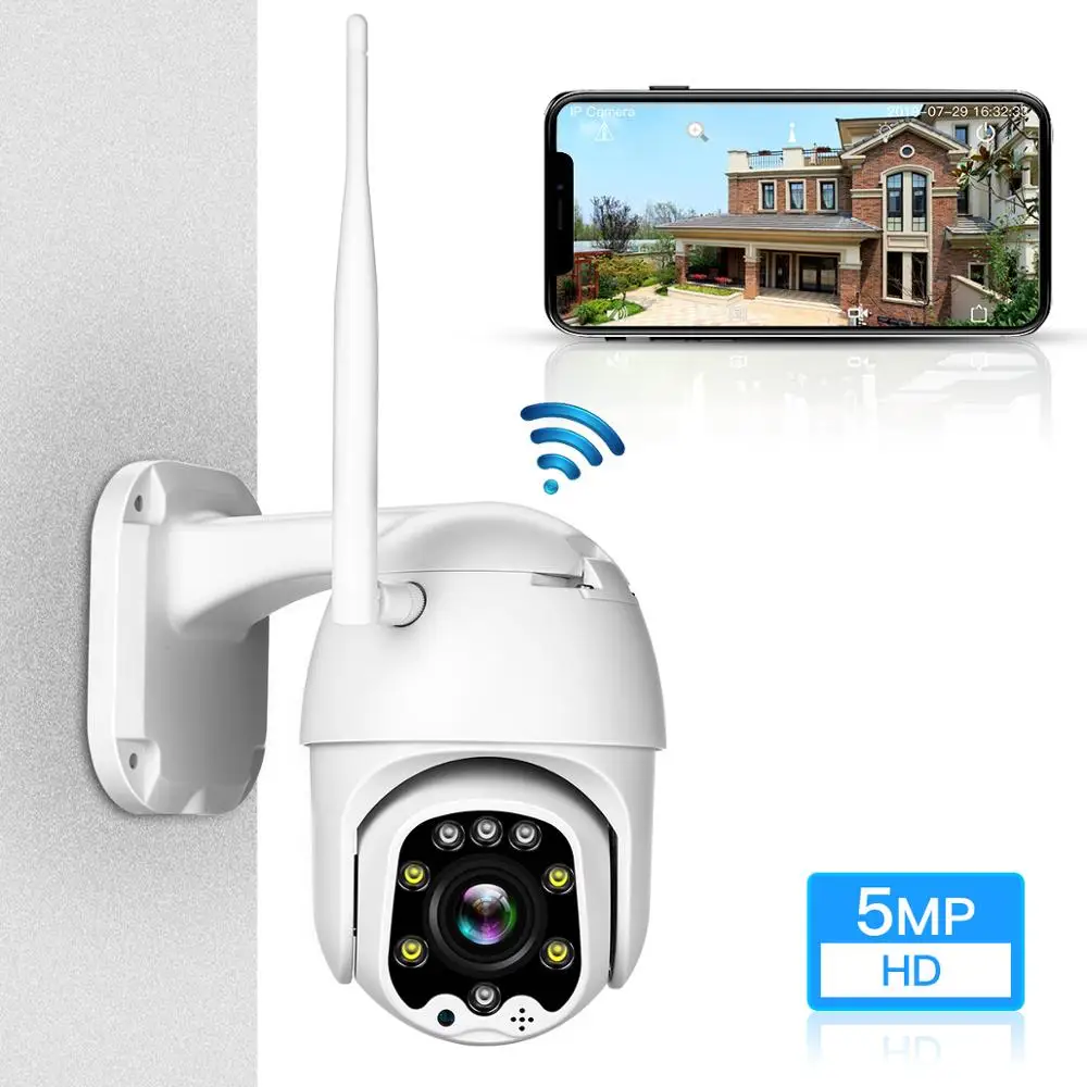 IP камера наружная 5 МП PTZ HD 1080P кратный зум|Камеры видеонаблюдения| |