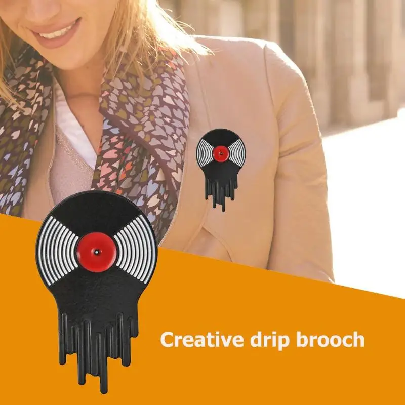 1 шт. брошь в стиле ретро Vibes на ленте виниловая для рюкзака панк креативные