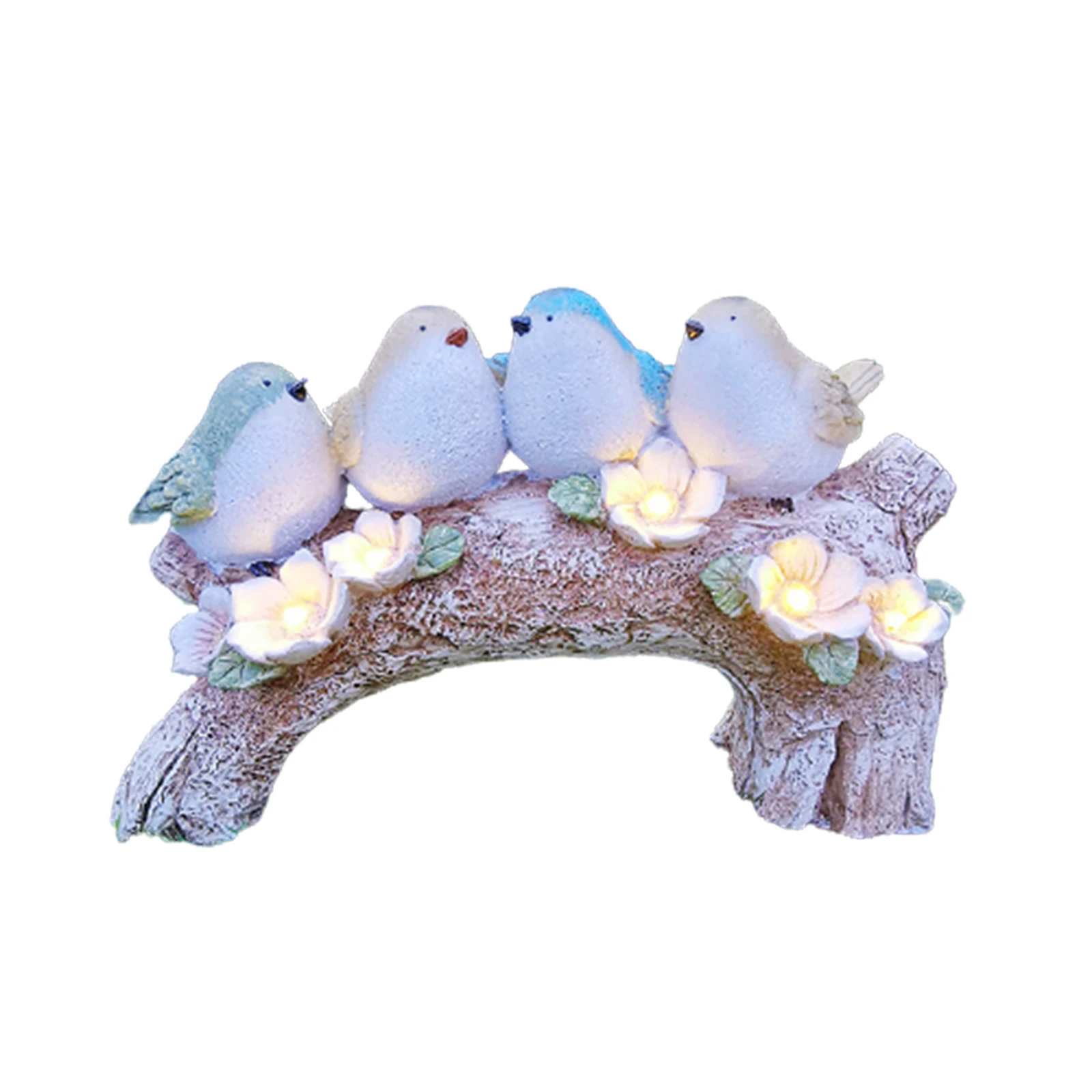 

Resin Birds with Welcome Sign with Firm Resin Base Handmade Resin Statue for Outdoor Garden Yarns Decor ALI88