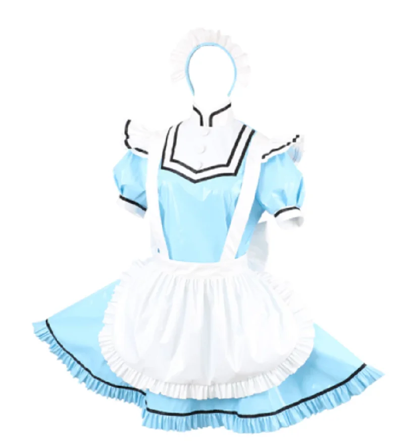 Новое поступление готическое платье горничной на заказ запираемое из ПВХ