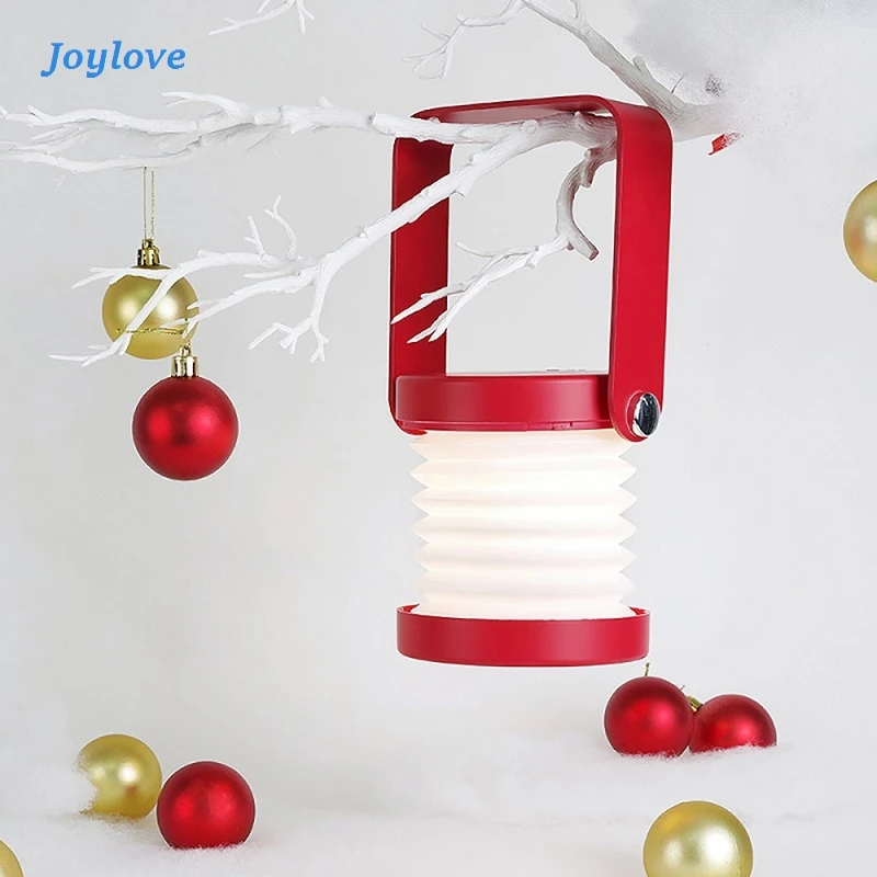 JOYLOVE Рождественский переносной USB фонарь с деревянной ручкой телескопический