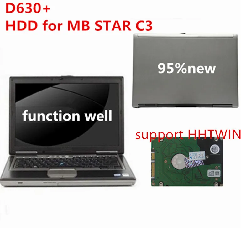 MB STAR C3 Ноутбук dell d630 mb star c3 HDD программное обеспечение HHTWIN V2015.07 для Benz автомобилей