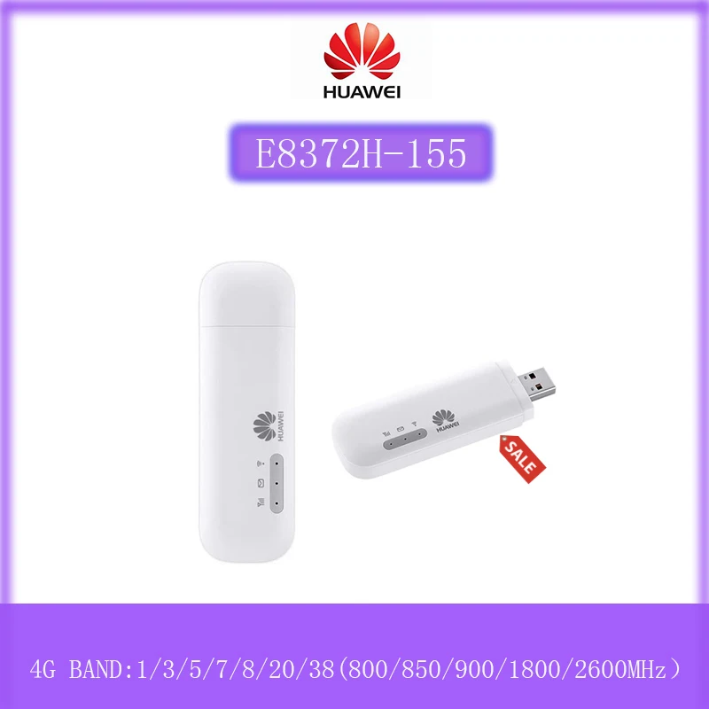 Разблокированный Huawei E8372h 155 USB Wi Fi модем 4G 150 Мбит/с LTE FDD Band 1/3/5/7/8/20 аппарат который