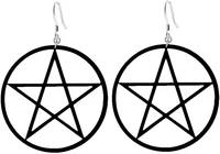 oversize hollow pentagram big circular earringsexaggerated geometry acrylic dangle earrings for women girls party gifts