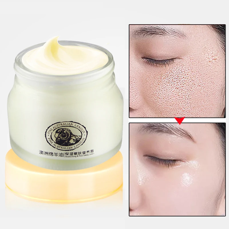 Уход за кожей лица коллагеновый крем увлажняющий для овечье масло с ланолином и