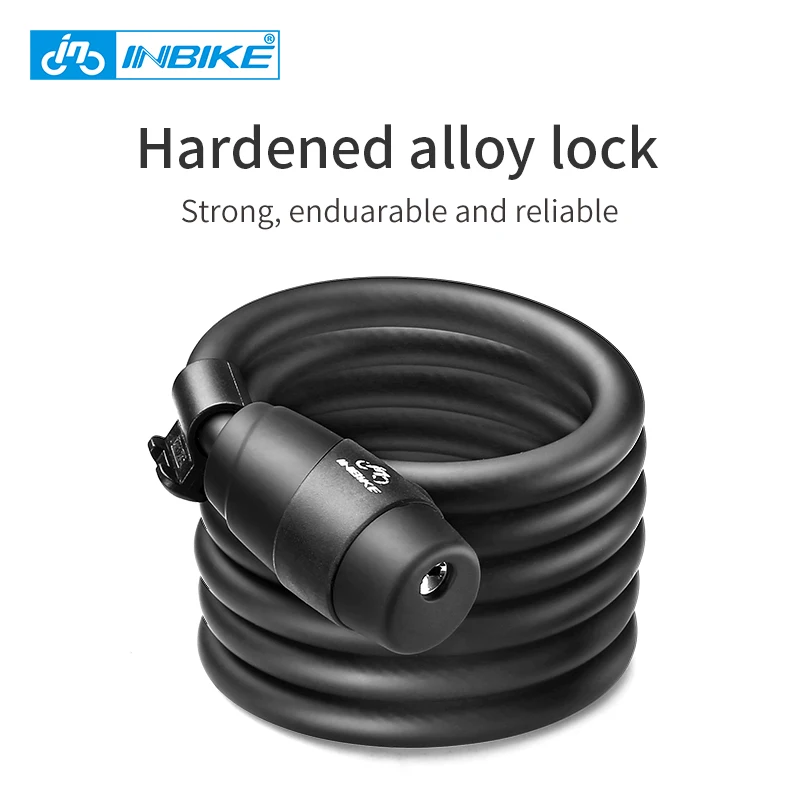 

INBIKE Bike Lock 1.8m 1.4m Bicycle Cable Lock Anti-theft Lock with 3 Keys Cycling Steel Wire Security MTB Road Bicycle Locks