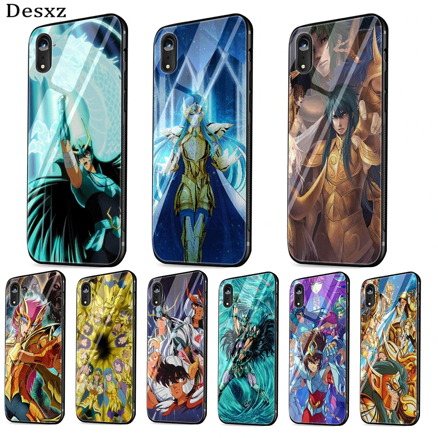 Для iPhone 5 5S SE 6 6S 7 8 Plus X XS Max для 11 Pro стеклянный чехол милый телефона Saint Seiya|Бамперы| |