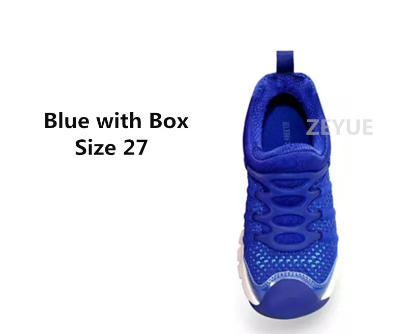 with box blue 27 Xiaomi FREETIE кроссовки детские легкие спортивные кроссовки дышащие мягкие Повседневные детские кроссовки от Mijia Youpin детские подарки - Цвет: with box blue 27