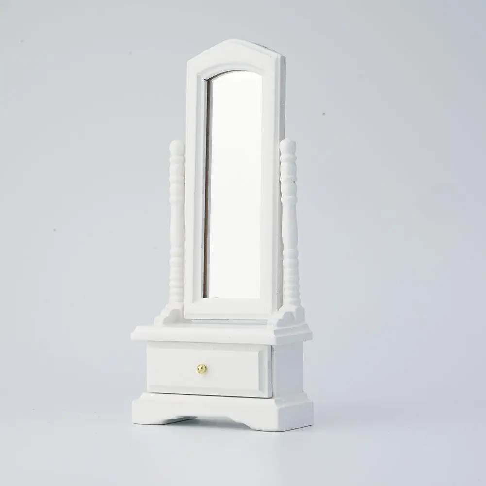 

Кукольный домик «сделай сам», миниатюрное Полноразмерное гардеробное зеркало, модель одежды для спальни, европейские аксессуары, напольны...