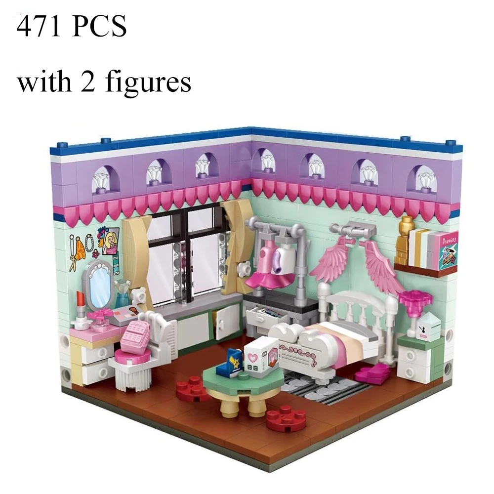 Конструктор сделай сам для дома мини кубики спальни кухни ванной модель фигурки