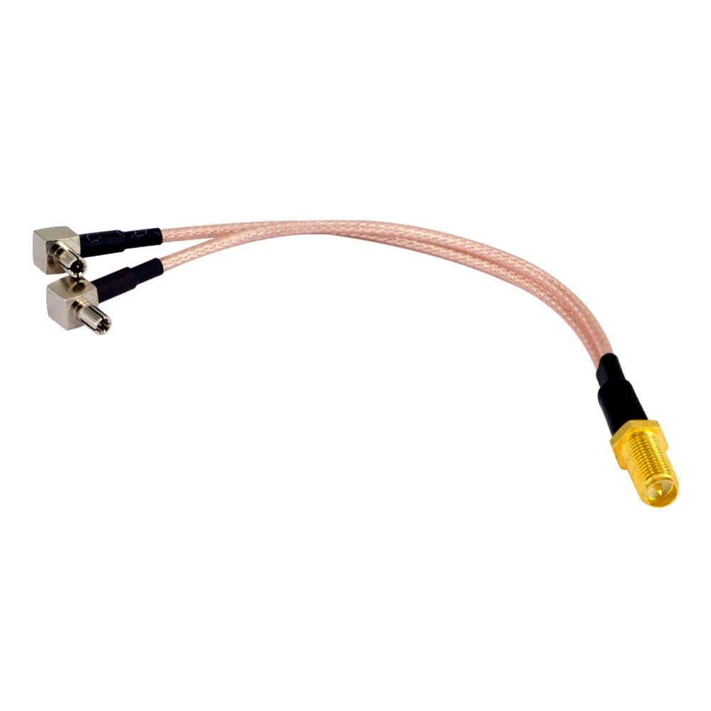 

20pcs 3G 4G antenna RP SMA Female to Y type 2 X TS9/CRC9 Male Connector Splitter Combiner Cable Pigtail RG316 15CM