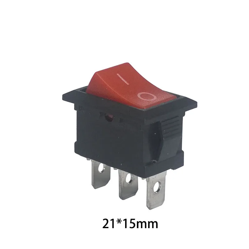 10 шт./лот KCD101 21*15 мм 3PIN SPST переключатель ВКЛ. ВКЛ./ВЫКЛ. Кнопка включения/выключения
