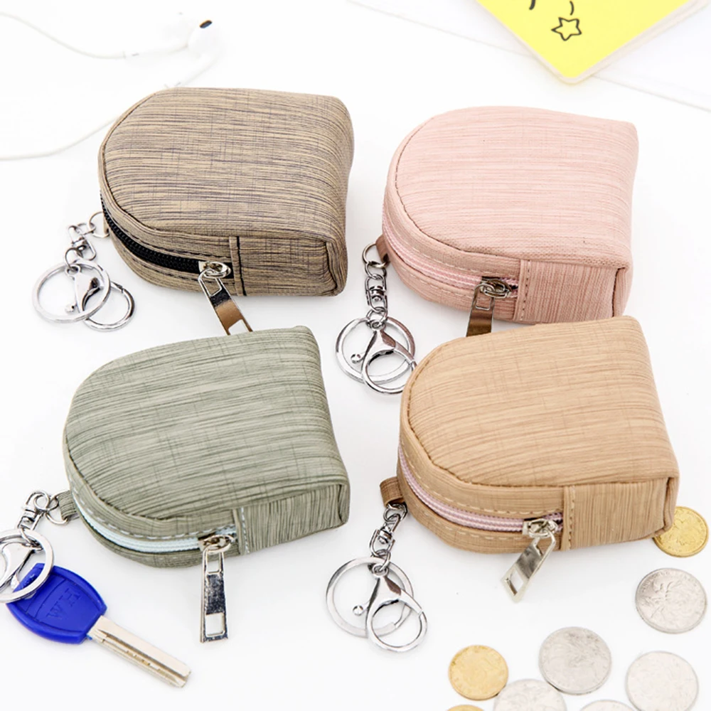 1pcs New Fashion Women Girls Mini PU Backpack Coin Bag Wallet Hand Pouch Purse Key Chain Keyring High Quality For Girl|Кошельки для