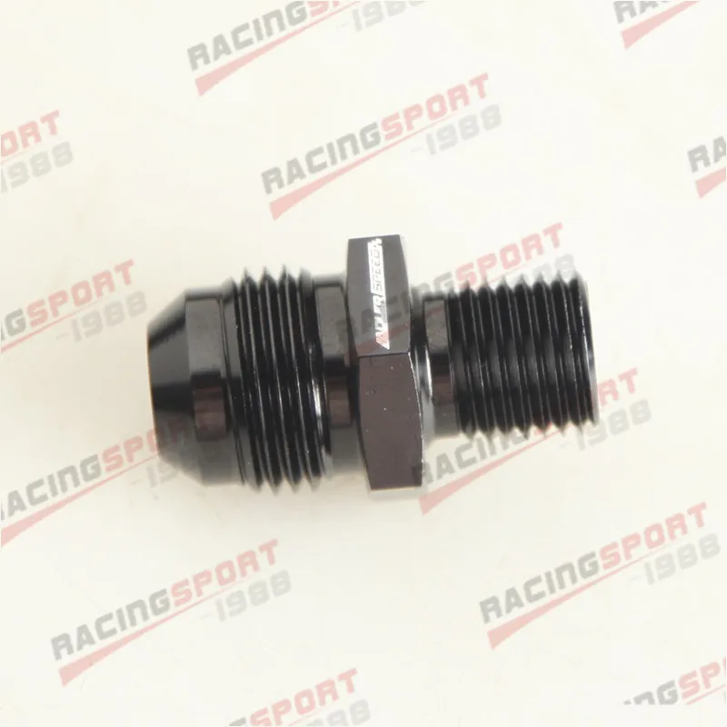 Straight Male -8AN 8AN AN8 AN-8 Flare To M14x1.5 Metric Fitting Aluminum Black | Engine