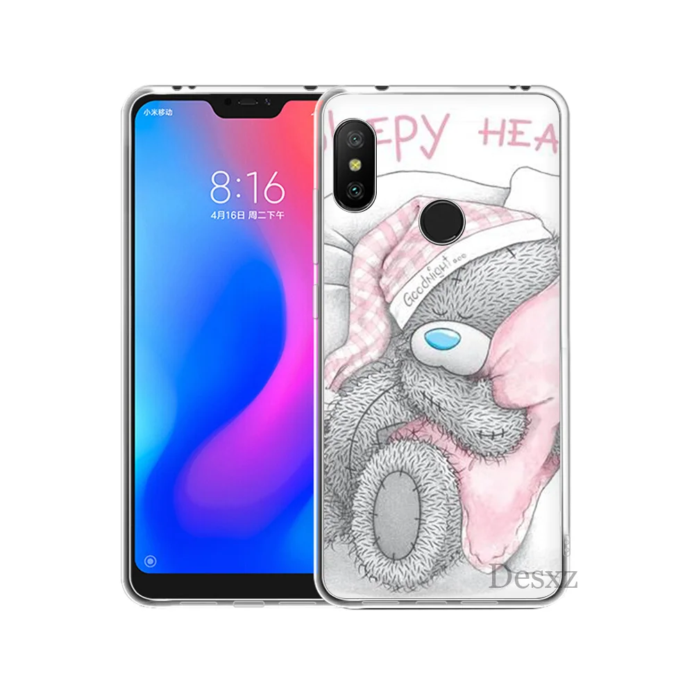 Case Lovely Teddy Bear For Xiaomi Redmi Mi 8 SE Note 5 5A 6 6X Pro MIX 2S A2 Lite Plus 4X 4A S2 F1 7 GO |